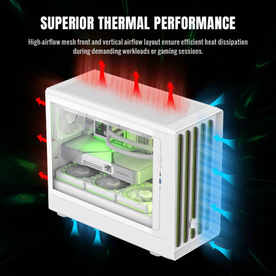 Кутия за компютър Gamemax Case mATX - CLAW 360 WH