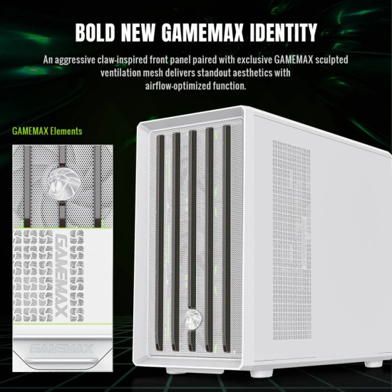 Кутия за компютър Gamemax Case mATX - CLAW 360 WH