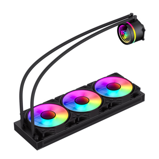 Водно охлаждане GameMax IceBurg 360 Infinity, 360 mm, ARGB, 300W TDP, Black