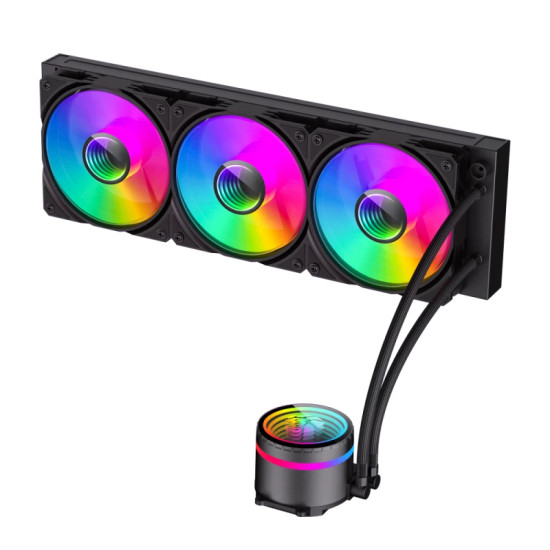 Водно охлаждане GameMax IceBurg 360 Infinity, 360 mm, ARGB, 300W TDP, Black