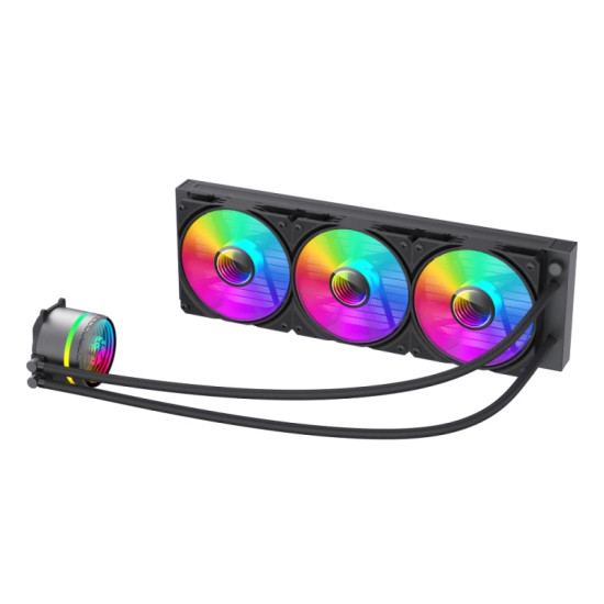 Водно охлаждане GameMax IceBurg 360 Infinity, 360 mm, ARGB, 300W TDP, Black