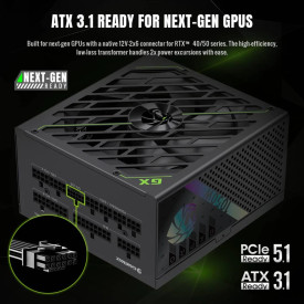 Захранване Gamemax PSU ATX 3.1 1050W Gold, Full Modular - GX PRO 1050G