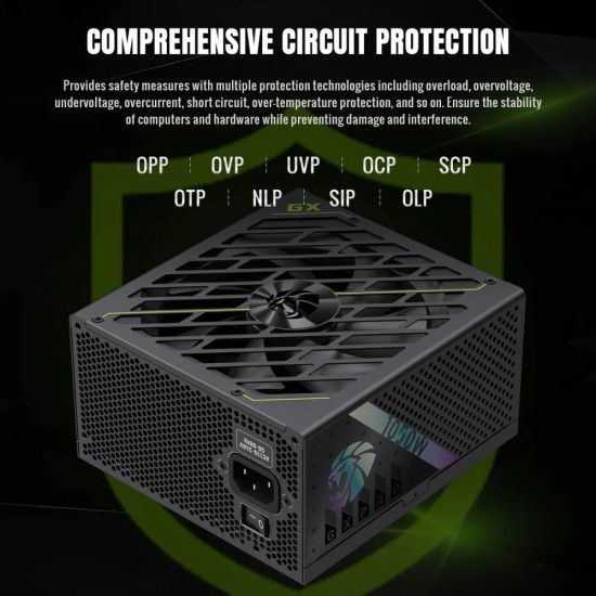 Захранване Gamemax PSU ATX 3.1 1050W Gold, Full Modular - GX PRO 1050G