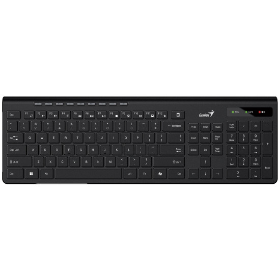 Безжична клавиатура Genius Wireless Slim Keyboard SlimStar 7230 Black - AI, BG, 2.4Ghz