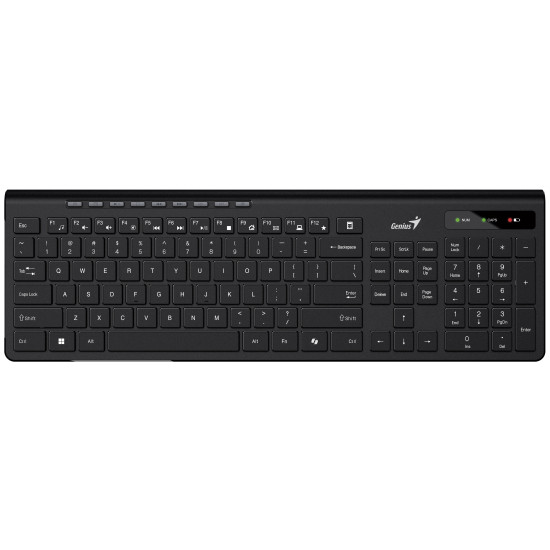 Безжична клавиатура Genius Wireless Slim Keyboard SlimStar 7230 Black - AI, BG, 2.4Ghz