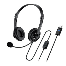 Слушалки Genius Headset HS-230U - USB, Mic, Black