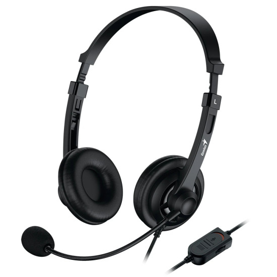 Слушалки Genius Headset HS-230U - USB, Mic, Black