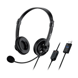 Слушалки Genius Headset HS-230U - USB, Mic, Black
