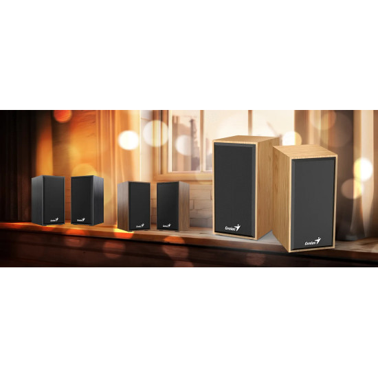 Тонколони Genius Speakers 2.0 - SP-HF180 - 6W, USB, Pine Wood