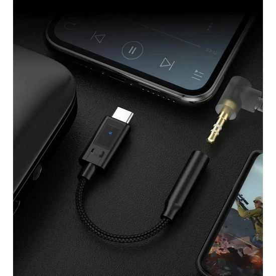 Преходник KZ Adapter Type-C M to 3.5mm Hi-Fi DAC Amplifier with EQ - AM02