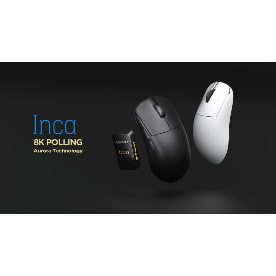 Безжична мишка Lamzu INCA 8K - Wireless Gaming Mouse - White
