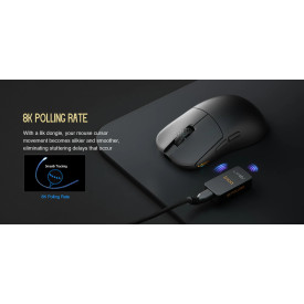 Безжична мишка Lamzu INCA 8K - Wireless Gaming Mouse - White