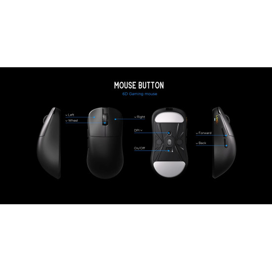 Безжична мишка Lamzu INCA 8K - Wireless Gaming Mouse - White