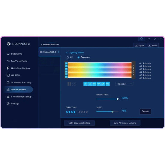 Контролер за вентилатори Lian Li UNI FAN Wireless Controller V2.1 - black