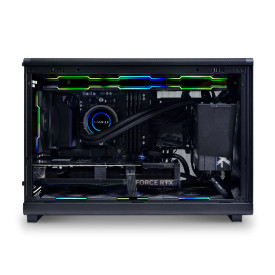 Кутия за компютър Lian Li Case mATX - DAN Cases A3 Wood - Black