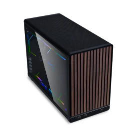 Кутия за компютър Lian Li Case mATX - DAN Cases A3 Wood - Black