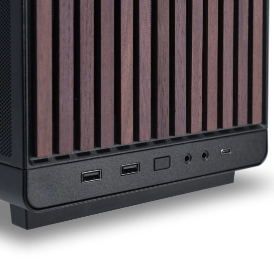 Кутия за компютър Lian Li Case mATX - DAN Cases A3 Wood - Black