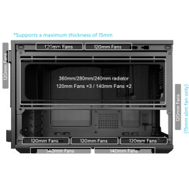Кутия за компютър Lian Li Case mATX - DAN Cases B4 Wood Edition - Black