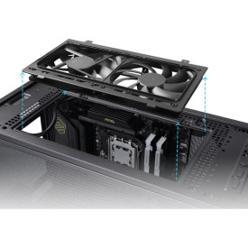 Кутия за компютър Lian Li Case mATX - DAN Cases B4 Wood Edition - Black