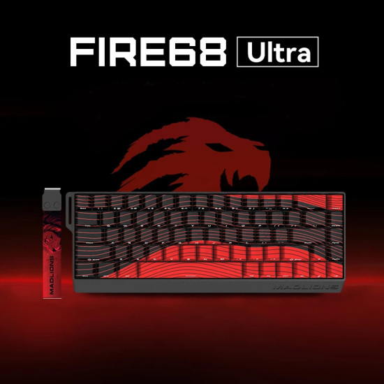 Клавиатура Madlions Professional Gaming Mechanical Keyboard FIRE 68 ULTRA - 8K, Gateron Magnetic Jade Switches - Black