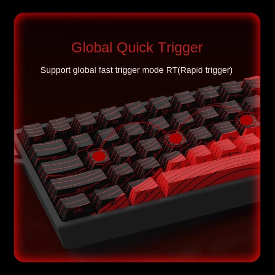 Клавиатура Madlions Professional Gaming Mechanical Keyboard MAD 60 HE Contour Flagship - 8K, Magnetic Amber Pro [Linear]