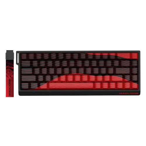 Клавиатура Madlions Professional Gaming Mechanical Keyboard MAD 68 R - 8K, Kunlun Magnetic Switches - Black/Red