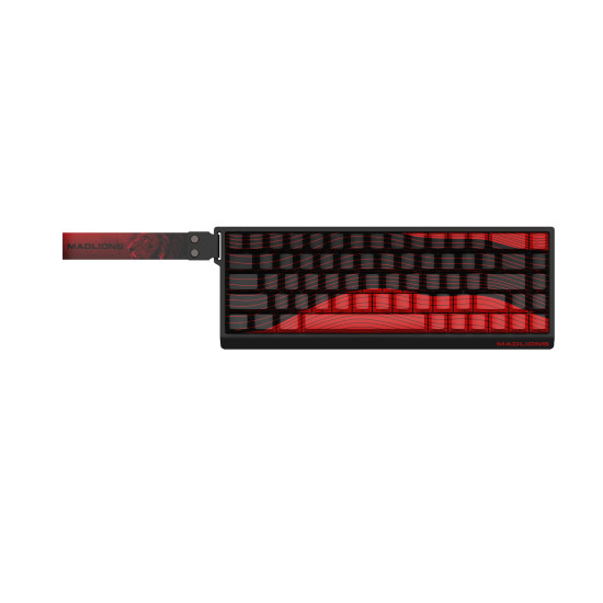 Клавиатура Madlions Professional Gaming Mechanical Keyboard MAD 68 R - 8K, Kunlun Magnetic Switches - Black/Red