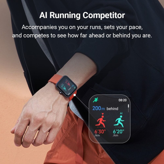 Смарт часовник Maimo Smartwatch - Maimo Watch Black - SPO2, HeartRate, Amazon Alexa