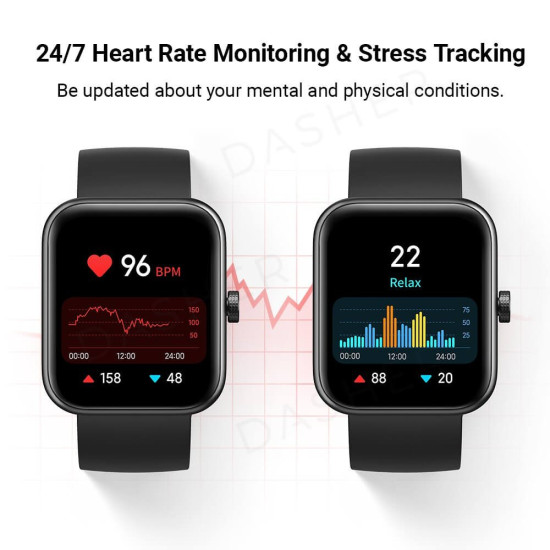 Смарт часовник Maimo Smartwatch - Maimo Watch Black - SPO2, HeartRate, Amazon Alexa