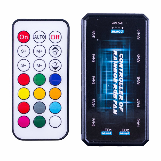 Комплект вентилатори Makki FAN SET 3 x Fan 120mm RGB 2 rings, controller, remote