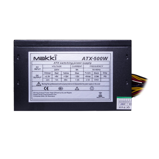 Захранване Makki PSU ATX-500W MAKKI-ATX-500-B-PCIE