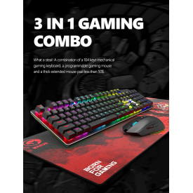 Комплект клавиатура и мишка Marvo Gaming COMBO CM372 3-in-1 - Mechanical Keyboard, Mouse, Mousepad