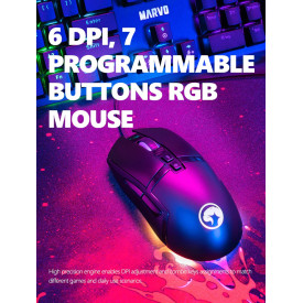 Комплект клавиатура и мишка Marvo Gaming COMBO CM372 3-in-1 - Mechanical Keyboard, Mouse, Mousepad