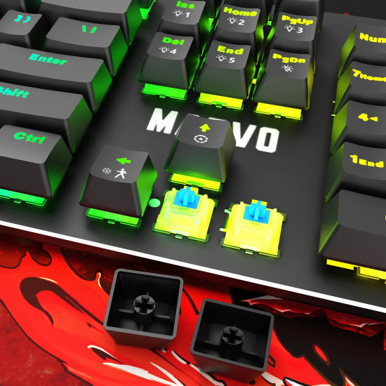 Комплект клавиатура и мишка Marvo Gaming COMBO CM372 3-in-1 - Mechanical Keyboard, Mouse, Mousepad