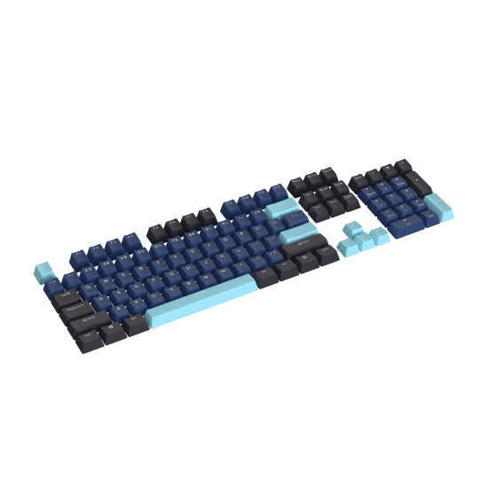 Капачки за клавиатура Marvo Custom Keycap Set PBT, 104 keys - Dark Blue, Black, Cyan