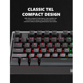 Клавиатура Marvo Gaming Mechanical keyboard KG953G - Blue switches, 87 keys TKL, RGB
