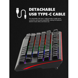 Клавиатура Marvo Gaming Mechanical keyboard KG953G - Blue switches, 87 keys TKL, RGB