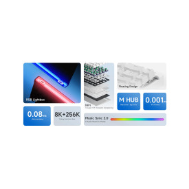 Клавиатура MCHOSE Gaming Mechanical Keyboard Ace 68 Air - 8K, Mount Tai Magnetic Switch GT [Tactile] (English US), White