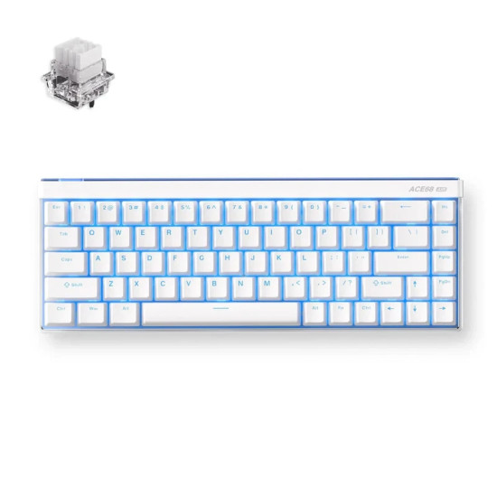 Клавиатура MCHOSE Gaming Mechanical Keyboard Ace 68 Air - 8K, Mount Tai Magnetic Switch GT [Tactile] (English US), White