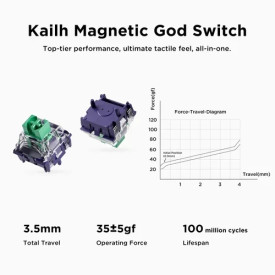 Клавиатура MCHOSE Gaming Mechanical Keyboard Jet75 - 8K, Kailh Magnetic God Switch [Linear] (English US), Black