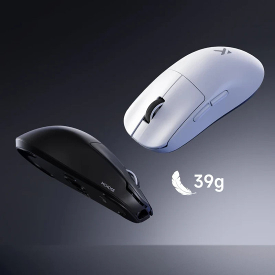 Безжична мишка MCHOSE L7 Pro Black - Wireless Gaming Mouse - Dual 8K, Kailh Optical