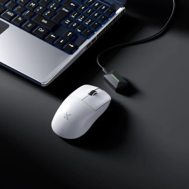 Безжична мишка MCHOSE L7 Pro White - Wireless Gaming Mouse - Dual 8K, Kailh Optical