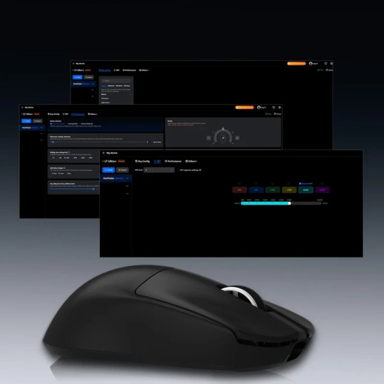 Безжична мишка MCHOSE L7 Pro White - Wireless Gaming Mouse - Dual 8K, Kailh Optical