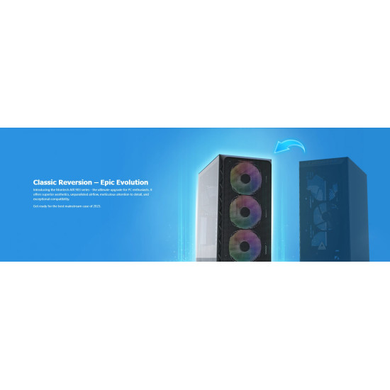 Кутия за компютър Montech AIR 903 MAX, Mid-tower, TG, 4x140mm Fans, ARGB, Black