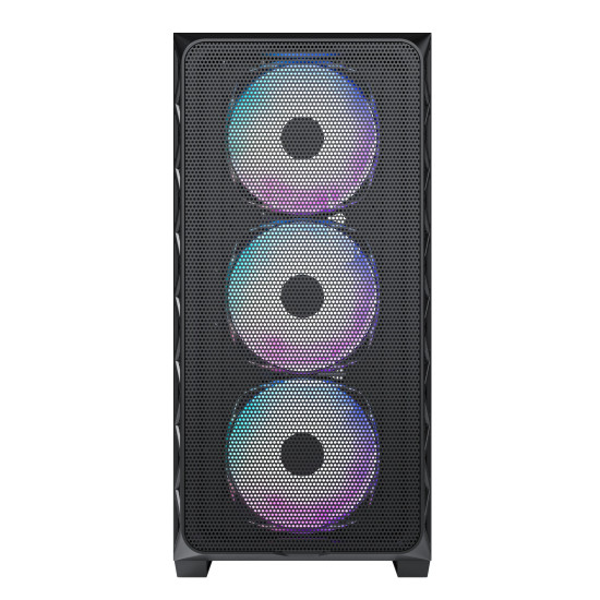 Кутия за компютър Montech AIR 903 MAX, Mid-tower, TG, 4x140mm Fans, ARGB, Black