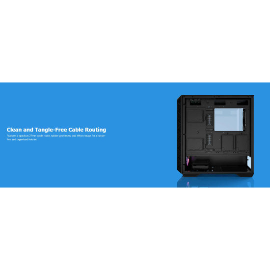 Кутия за компютър Montech AIR 903 MAX, Mid-tower, TG, 4x140mm Fans, ARGB, Black