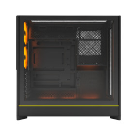 Кутия за компютър Montech HS01 PRO, Mid-Tower, Mesh, 5x120mm ARGB вентилатора, Reversible Layout, Black