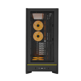 Кутия за компютър Montech HS01 PRO, Mid-Tower, Mesh, 5x120mm ARGB вентилатора, Reversible Layout, Black