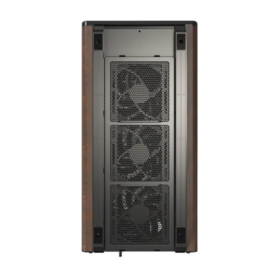 Кутия за компютър Montech Case mATX - Heritage PRO (B) - USB-C, Leather, 4 x 120 mm Fans, Black