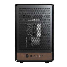 Кутия за компютър Montech Case mATX - Heritage PRO (B) - USB-C, Leather, 4 x 120 mm Fans, Black